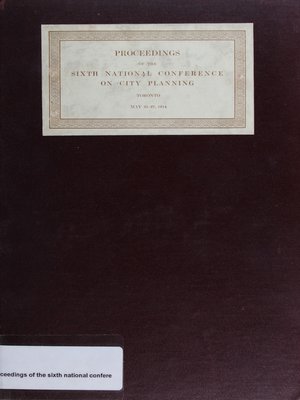 cover image of Proceedings of the Sixth National Conference on City Planning